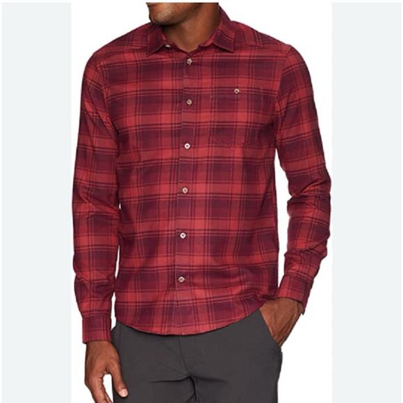 5 for 20 Under Armour Shirt Mens 2XL XXL Red Plaid Button Up Long Sleeve Flannel - Picture 1 of 6